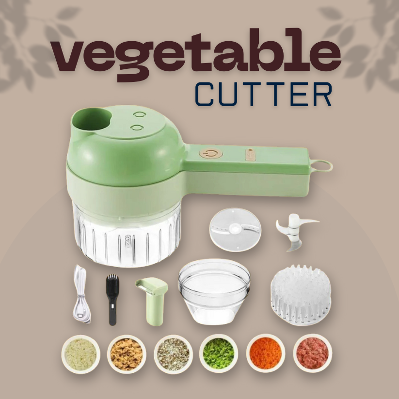 Wireless 4-in-1 Electric Vegetable Cutter | Chop, Slice & Mince in Seconds!