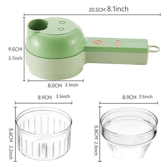 Wireless 4-in-1 Electric Vegetable Cutter | Chop, Slice & Mince in Seconds!
